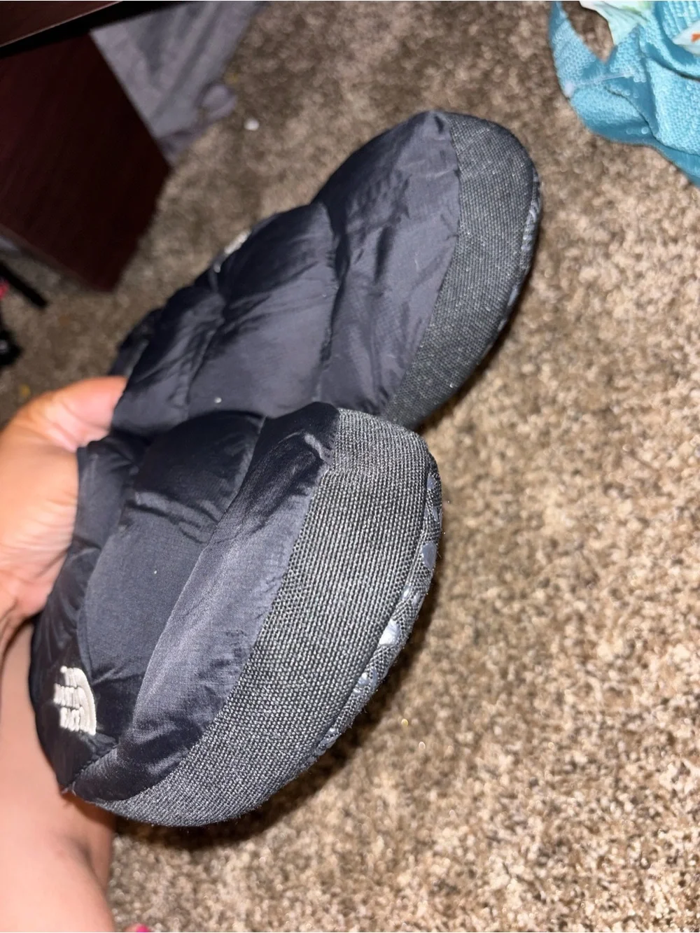 The North Face Black Quilted Insulated Slip-On Camp Mules